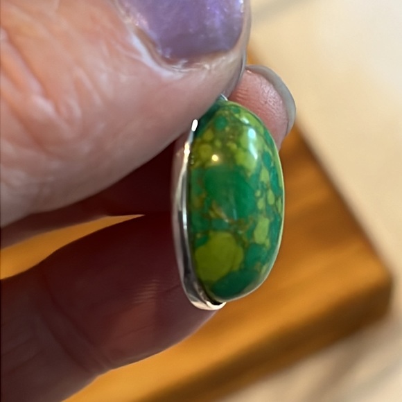 SS#7 Mojave Green Turquoise Pendant In Solid Sterling Silver NWOT - Picture 11 of 15